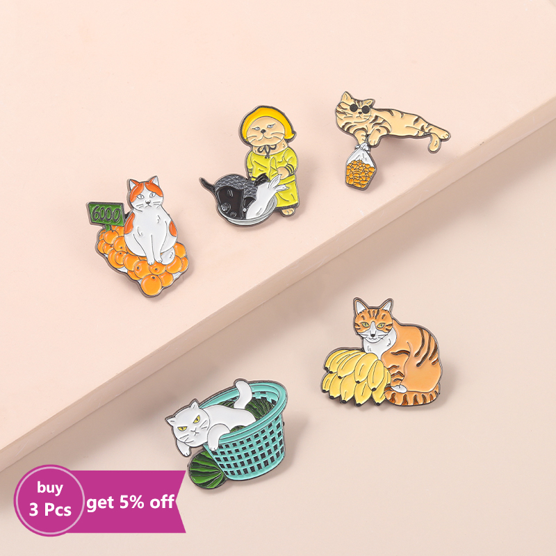 Funny Street Stall Cats Enamel - огляд і ціна Street Fashion Vendors
