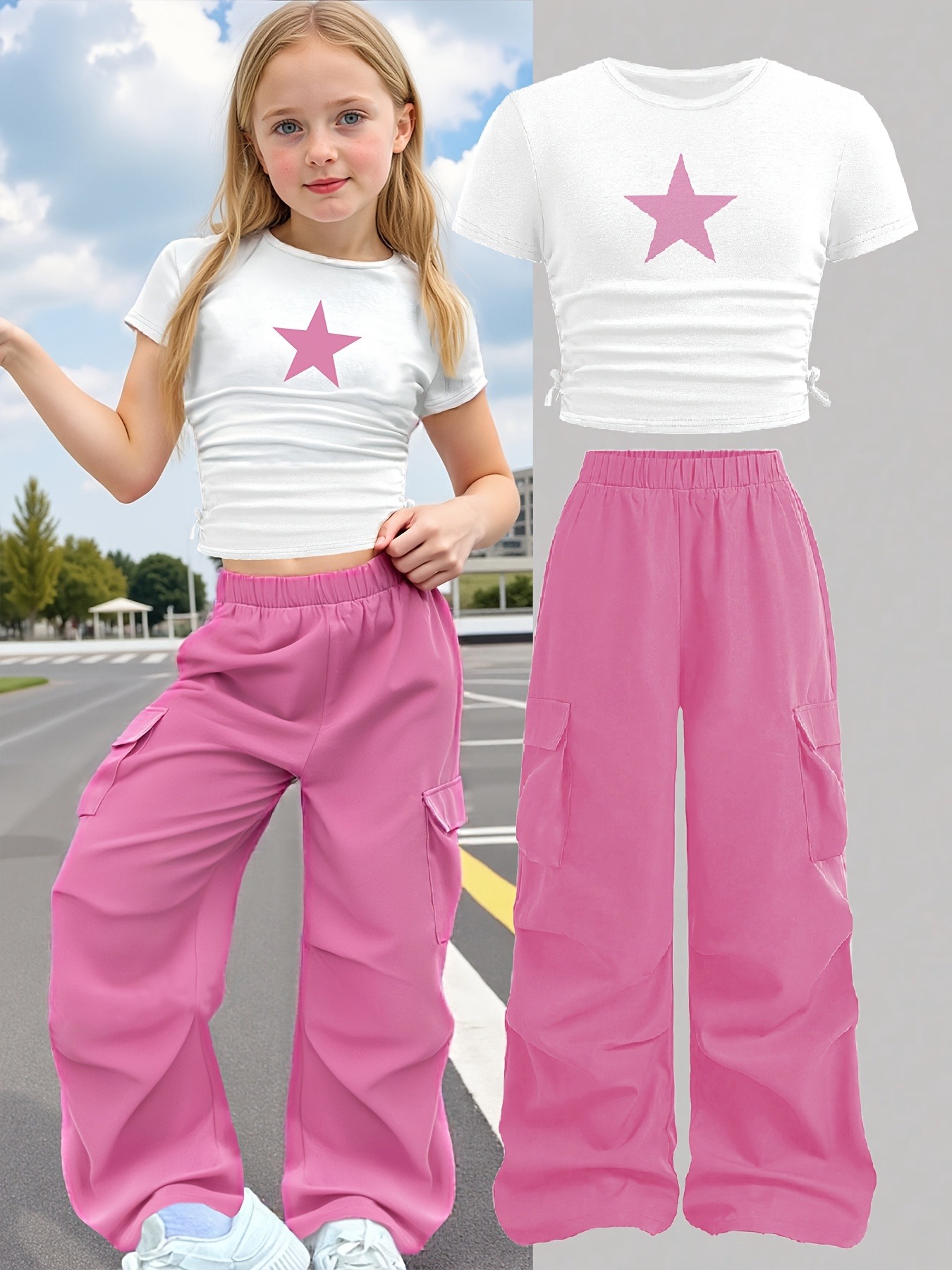 Trendy Girls 2Pcs Co-Ord, Whit - огляд і ціна Street Fashion Co
